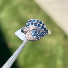 Load image into Gallery viewer, 14kw sapphire + diamond ring