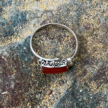 Load image into Gallery viewer, Sterling Silver carnelian wrap ring