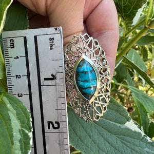 Sterling silver turquoise statement ring