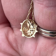 Load image into Gallery viewer, 10ky gold diamond accented ladybug pendant