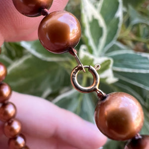14ky rust colored pearls