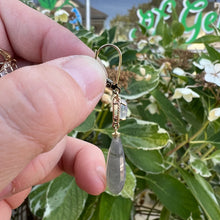 Load image into Gallery viewer, 14ky labradorite and moonstone earrings