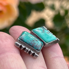 Load image into Gallery viewer, Vintage sterling silver turquoise stud earrings