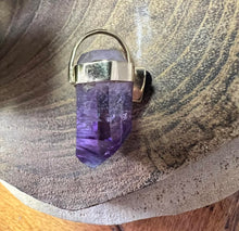 Load image into Gallery viewer, 14ky amethyst point pendant
