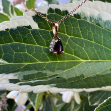 Load image into Gallery viewer, 14k rose gold ruby pendant