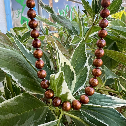 14ky rust colored pearls