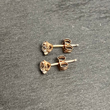 Load image into Gallery viewer, 14k rose gold 2/3cttw old European diamond studs
