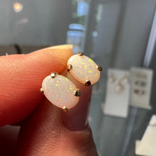 Load image into Gallery viewer, 14ky opal studs