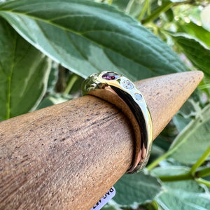 14ky ruby and diamond ring