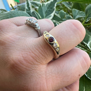 14ky ruby and diamond ring