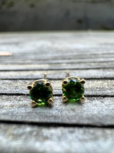 14k tourmaline studs