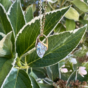 14ky 8mm CZ pendant and chain