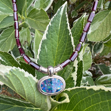 Load image into Gallery viewer, Mosaic opal, garnet and gemstone bead necklace