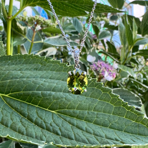 14kw peridot and diamond pendant