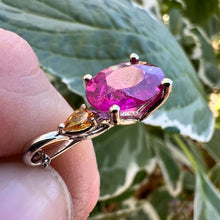 Load image into Gallery viewer, 14k tourmaline and garnet pendant