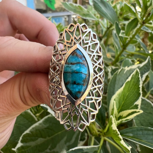 Sterling silver turquoise statement ring