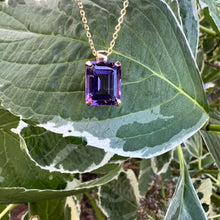 Load image into Gallery viewer, 14ky 11x9mm amethyst pendant