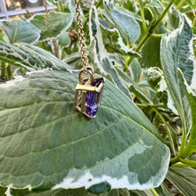 Load image into Gallery viewer, 14ky 11x9mm amethyst pendant