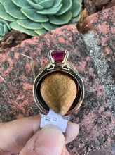 Load image into Gallery viewer, 14ky and silver pink tourmaline ring