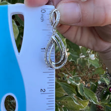 Load image into Gallery viewer, Silver diamond drop earrings
