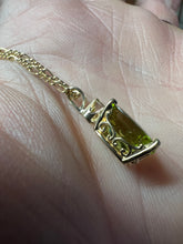Load image into Gallery viewer, 14ky peridot and diamond pendant