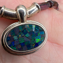 Load image into Gallery viewer, Mosaic opal, garnet and gemstone bead necklace