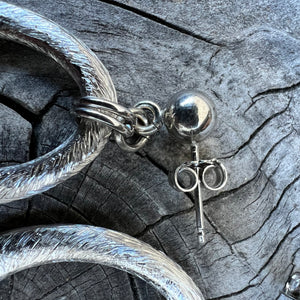 Silver textured earrings