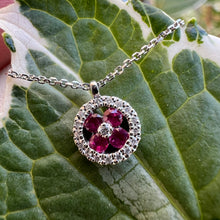 Load image into Gallery viewer, 14kw ruby and diamond necklace