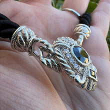 Load image into Gallery viewer, Judith Ripka silver black spinel necklace