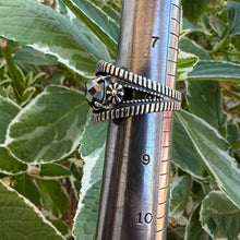 Load image into Gallery viewer, Oxidized silver hematite ring
