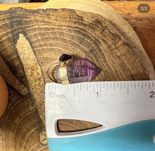 Load image into Gallery viewer, 14ky amethyst point pendant