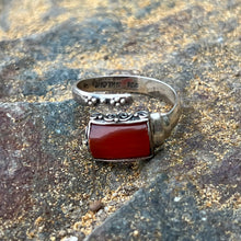 Load image into Gallery viewer, Sterling Silver carnelian wrap ring
