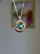 Load image into Gallery viewer, 14ky green tourmaline pendant