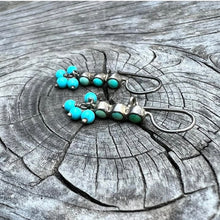 Load image into Gallery viewer, Vintage sterling silver turquoise earrings
