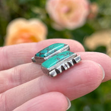 Load image into Gallery viewer, Vintage sterling silver turquoise stud earrings