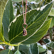 Load image into Gallery viewer, 14k rose gold ruby pendant