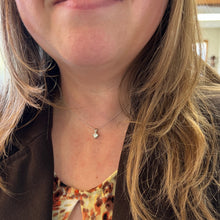 Load image into Gallery viewer, 14kw princess cut moissanite pendant