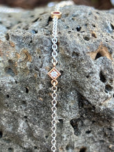 Load image into Gallery viewer, 14k ruby and diamond station necklace