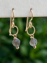 Load image into Gallery viewer, 14k GF labradorite earrings