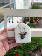 Load image into Gallery viewer, 14k GF bead earrings