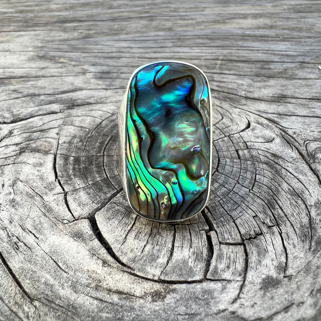 Sterling silver abalone ring