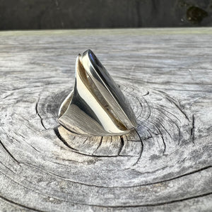 Sterling silver abalone ring