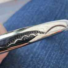 Load image into Gallery viewer, Sterling silver stamped cuff bracelet