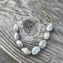 Load image into Gallery viewer, Gold filled labradorite necklace