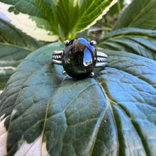 Load image into Gallery viewer, Sterling silver green tourmaline ring
