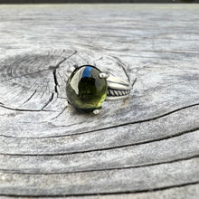 Load image into Gallery viewer, Sterling silver green tourmaline ring