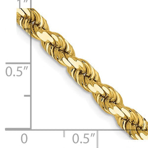 14K 4.5mm Diamond-cut Rope Chain