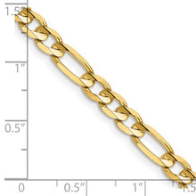 Load image into Gallery viewer, 14K 5.5mm Concave Open Figaro Chain