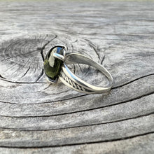 Load image into Gallery viewer, Sterling silver green tourmaline ring