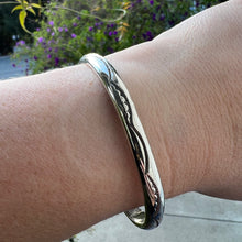 Load image into Gallery viewer, Sterling silver stamped cuff bracelet